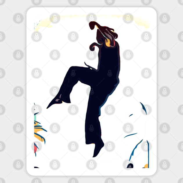 Retro Karate Kick Sticker by FasBytes